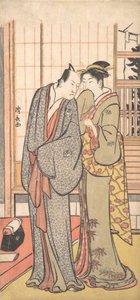 Ichikawa Yaozo III egy hölggyel, kb. 1785. alkotó: Torii Kiyonaga