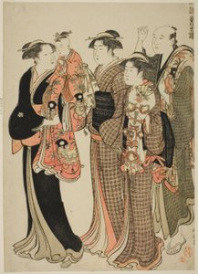 Hajtámasz, a tee sorozatból s "Ah B filteration, f air s hand r n man picture rs (Azuma no Nishiki)" alkotó: Torii Kiyonaga