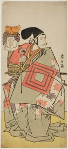 A színész Ichikawa Danjuro V Minamoto no Yoshiie szerepében a "Date Nishiki Tsui no Yumitori" című darabban a Morita Színházban 1778 (?) tizenegyedik hónapjában mutatták be. alkotó: Torii Kiyonaga