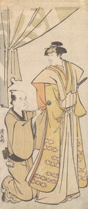 A színész Nakamura Riko I kísérővel, kb. 1784. alkotó: Torii Kiyonaga
