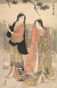 Tee B vonal minden területen s f intelligens kard, okos, 1783. alkotó: Torii Kiyonaga