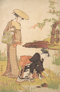 Az Iris Garden, kb. 1784. alkotó: Torii Kiyonaga