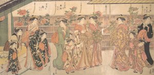 A bazsarózsa Show, kb. 1790. alkotó: Torii Kiyonaga