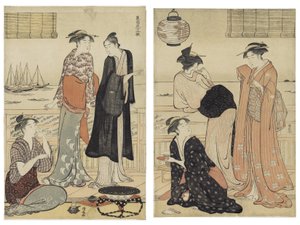 A hatodik hónap, a Tizenkét hónap délen című sorozatból alkotó: Torii Kiyonaga