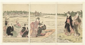 Komp a Sumida folyón alkotó: Torii Kiyonaga