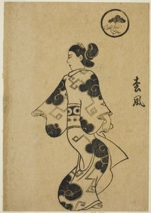 Matsukaze, az "Iskolai kezek egy része (Keisei képeskönyv)" c. alkotó: Torii Kiyonobu I