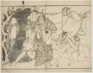 A színészek Arashi Ryuzo és Morita Kanya VIII alkotó: Toshusai Sharaku
