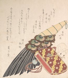 Feather-Brush és Doran egyfajta gyógyszeres tok egy patkány Netsuke-jával, valószínűleg..., valószínűleg 1816-ban. alkotó: Totoya Hokkei