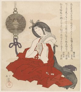 Nő füstölővel alkotó: Totoya Hokkei