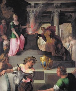Hyante és Climene áldozatot mutat be Vénusznak, Pierre de Ronsard (1524-85) "La Franciade" című művéből.