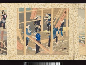 Kézművesek, szépségek és éves események alkotó: Toyohara Kunichika