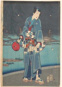 Modern Genji - Szentjánosbogár-nézés (Imayō Genji Shiken Hotaru Asobi) alkotó: Toyohara Kunichika