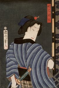 Ichimura Kakitsu IV színész Dakki no Ohyaku szerepében alkotó: Toyohara Kunichika