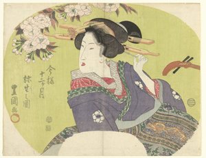 Kurtizán és Shamisen A modern tizenkét hónap (sorozat címe) Imayo junikagetsu (sorozat címe az objektumon) alkotó: Toyokuni (II) , Utagawa