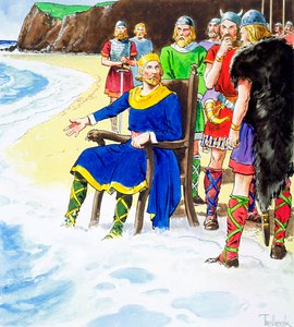 Canute király nem tudta visszatartani a hullámokat, 11. század eleje, 1900 körül