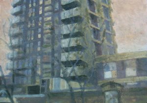 Egy hely, ahol élni lehet 19, 2011 (olaj, rétegelt lemez) alkotó: Trevor Burgess