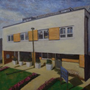 Egy hely, ahol élni 64, 2018 (olaj, rétegelt lemez) alkotó: Trevor Burgess