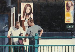 Beszélgetés, 2006 (olaj, tábla)