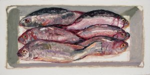 Fish crate 1 (Billingsgate, London), 2016 (olaj, tábla)