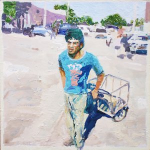 Kocsis ember (San Juan, Argentína), 2014 (olaj, tábla) alkotó: Trevor Burgess