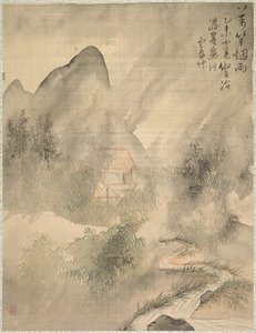 Tízezer bambusz a ködben és esőben, 1847. alkotó: Tsubaki Chinzan
