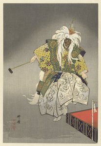 A Noh színház szereplői a Kokajit játsszák Kokaki (cím a tárgyon) Játssz a Hundred Noh-t (sorozat címe) Nogaku hyakuban (sorozat címe az objektumon) alkotó: Tsukioka Kogyo