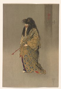 Dōjōji ato shite a One Hundred Prints of Noh sorozatból, 1922-25 körül (tinta és szín, papír) alkotó: Tsukioka Kogyo