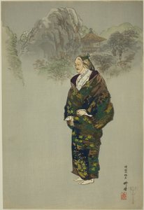 Oba-sute, a "One Hundred No Dramas (Nogaku hyakuban)" sorozatból. alkotó: Tsukioka Kogyo