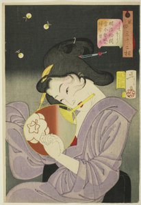 Delighted (Ureshiso), a "A nők harminckét szempontja (Fuzoku sanjuniso)" sorozatból alkotó: Tsukioka Yoshitoshi