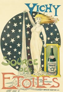 Vichy, A csillagok forrása, 1900 körül (színes litó) alkotó: Tulus Tulus