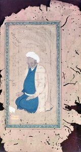 Férfi térdelő, kinyújtott kézzel az imában alkotó: Turkish School