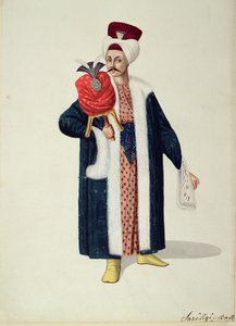 Sarik Basa, a turbán mestere, oszmán korszak, 18. század harmadik negyede (wc papíron) alkotó: Turkish School