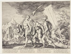 A vak Saul Damaszkuszba vezetett alkotó: Ubekendt efter Philips Galle efter forlæg af Maarten van Heemskerck