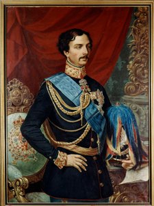 Bourbon Károly pármai (1799-1883), pármai herceg - III. Bourbon Károly (1823-1854) 19. század (olaj, vászon) alkotó: Ulisse Passani