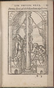 Alkímiai apparátus - A természet titkai könyve, 1556-1557 alkotó: Ulstadius