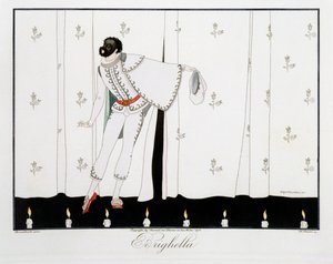 Brighella, a Le Journal des Dames et des Modes "Maszkok és karakterek az olasz színház" kiadásából, metszett Henri Reidel (fl.1914-20) 1914 (színes litó)
