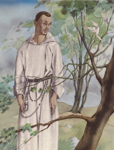 Brunelleschi-illusztráció a Contes et Nouvelles de La Fontaine számára (színes litográfia) alkotó: Umberto (after) Brunelleschi