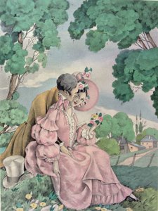 Illusztráció Gustave Flaubert (1821-80) „Madame Bovary” című művéhez, megjelent Gibert Jeune
