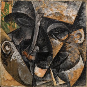 Egy férfi fejének dinamizmusa vagy Egy nő fejének kompozíciója vagy Az emberi fej bomlása vagy A férfi fejének vonalai (Dinamismo di una testa di uomo), Umberto Boccioni alkotó: Umberto Boccioni
