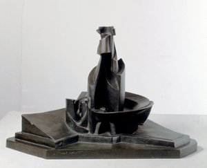 Palack kifejlesztése az űrben (Development of a palack in space) Umberto Boccioni (1882-1916) bronzszobra 1912 Méret: 38,1 cm Milánó, Museo del Novecento alkotó: Umberto Boccioni
