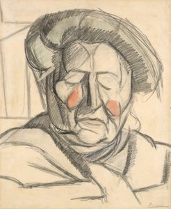 The Artists Mother, 1915 (grafit és akvarell lemosások papírra) alkotó: Umberto Boccioni