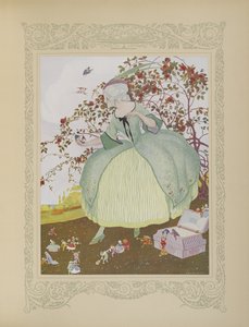 Gracieuse először érzett némi örömet egy ilyen rendkívüli dolog láttán, a „Contes du Temps Jadis” vagy a „Tales from Times Past” illusztrációja, 78. o. alkotó: Umberto Brunelleschi