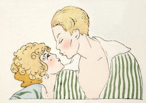 Szerelmesek .. (pochoir print) alkotó: Umberto Brunelleschi