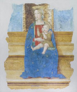 Ápoló Madonna, 16. század eleje, Baldo de Sarofini da Perugia  (freskó, fára átvitt festmény)