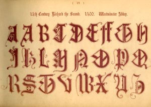 14. Század. Második Richárd. 1400. Westminster Abbey, 1862 alkotó: Unbekannt