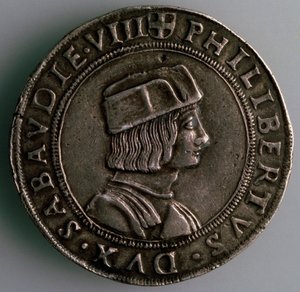 4-Teszton. Savoyai Hercegség, Olaszország, Előlap: II. Philibert, Savoyai herceg, 1497-1504 alkotó: Unbekannt