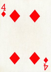 4 gyémánt a Goodall & Son Ltd. kártyapaklijából, 1940 alkotó: Unbekannt