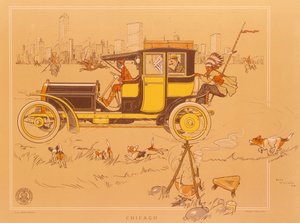 Egy Berliet autó Chicagóban, Amerikában alkotó: Unbekannt
