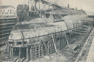 Részben megvalósított nagyszerű bravúr. A Leonardo da Vinci szárazdokkban pihen, 1936 alkotó: Unbekannt