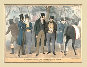Sportoló karakterek csoportja Epsomban, 1832. alkotó: Unbekannt